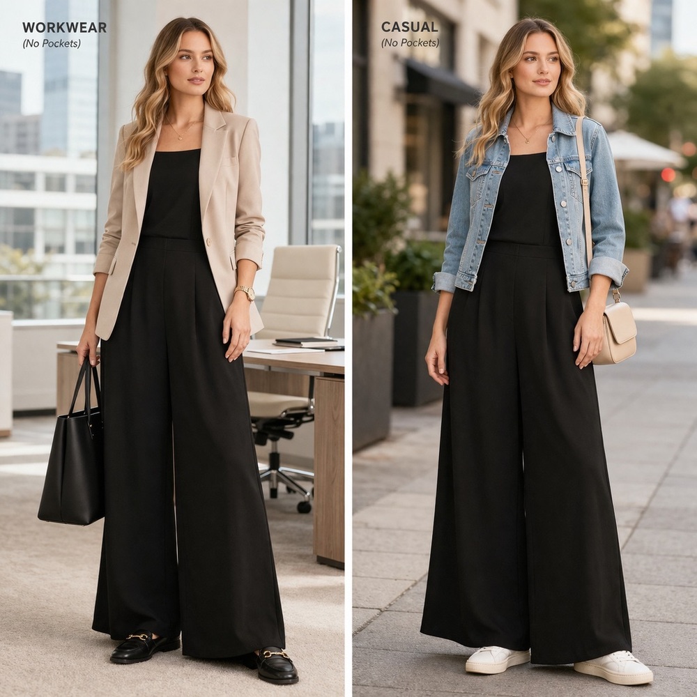 Gibson Latimer Black Maxi Wide Leg Jumpsuit Medium Minimalist Anthropologie